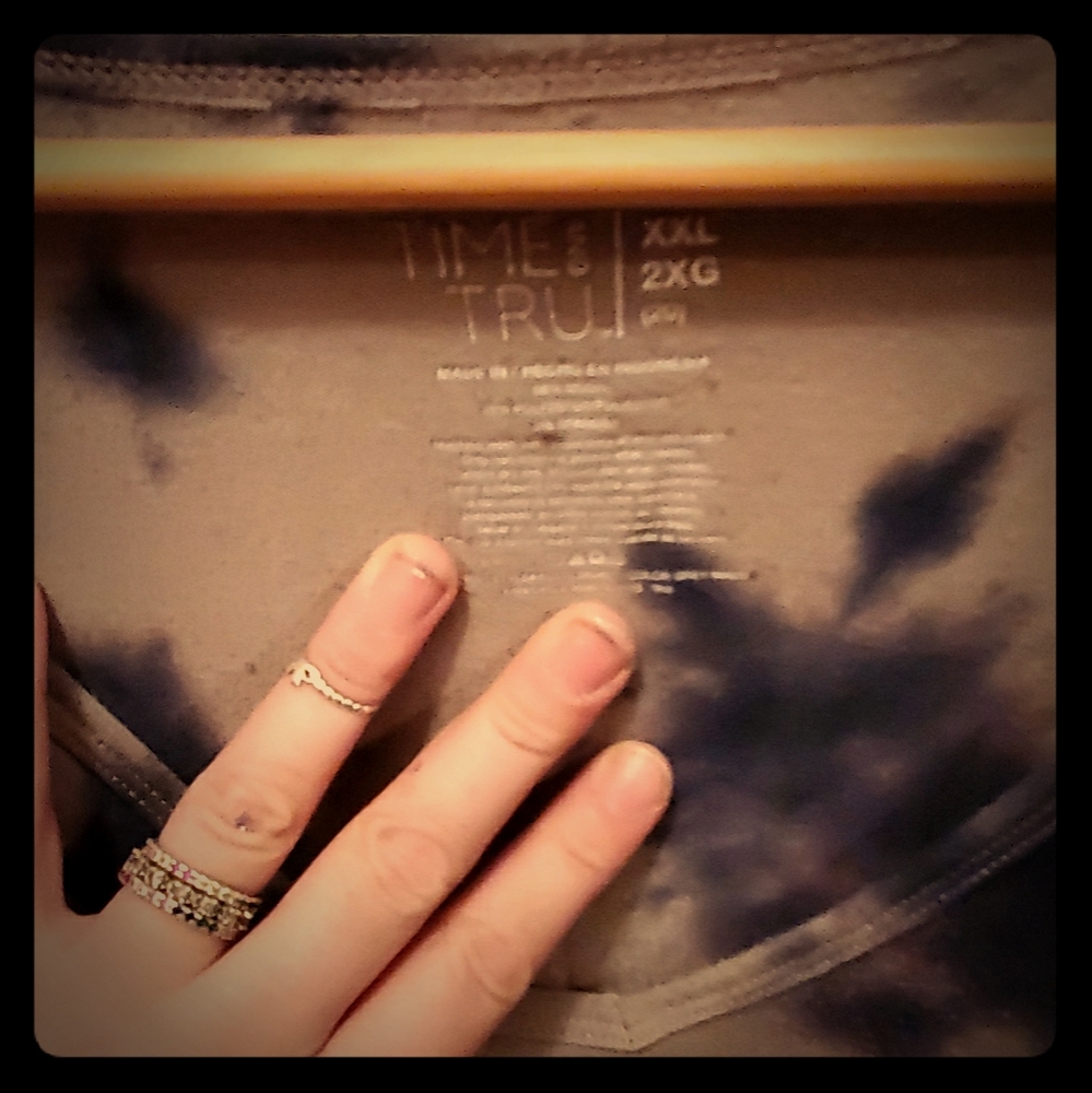 Tye dye long sleeve shirt.